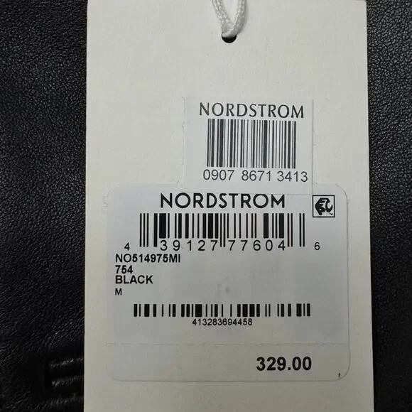Nordstrom black leather jacket new - Picture 6 of 8
